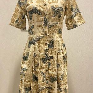 Anthropology Girls from Savoy Dress collared, Button-up, Size 8 (runs small 6)